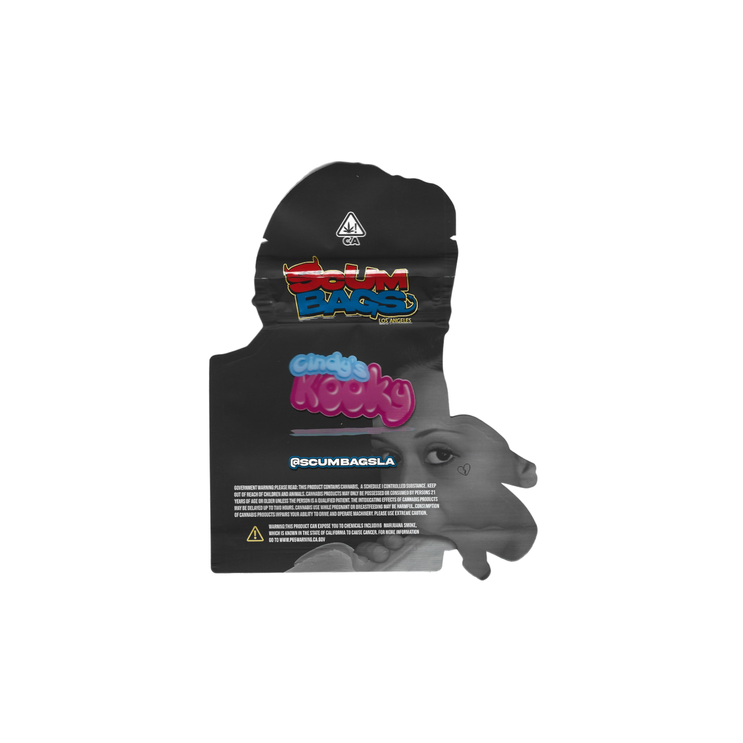 10x SCUM BAGs Cindys Kooky shaped Mylar Bag 3,5g - Leer