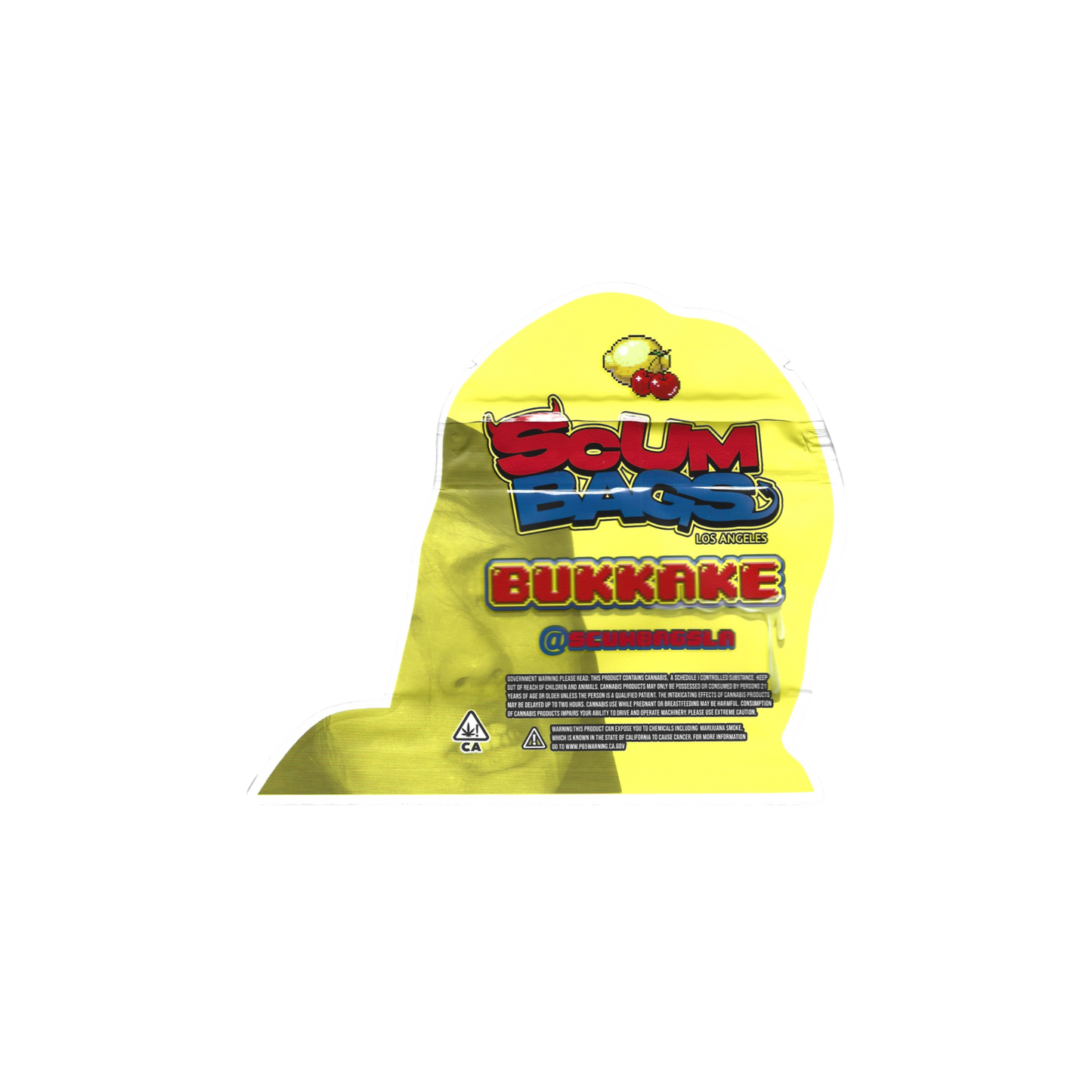 10x SCUM BAGS Bukkake shaped Mylar Bag 3,5g - Leer