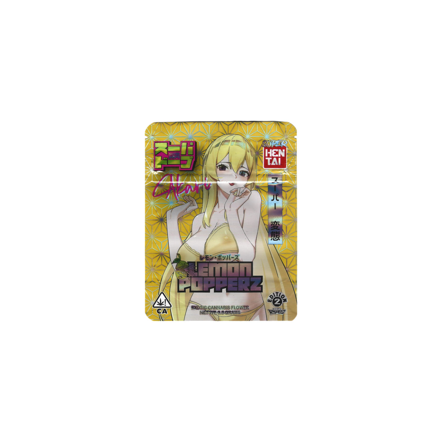 10x SUPER DOPE LEMON POPPERZ Mylar Bag 3,5g - Leer