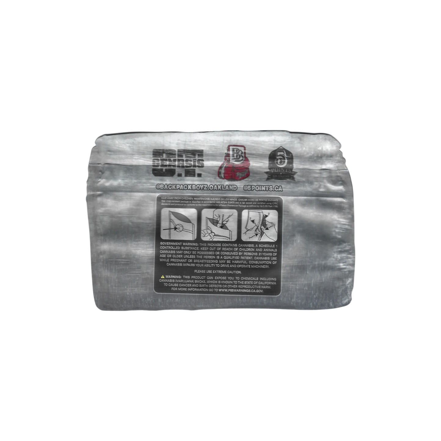 10x Backpackboyz COCO LATO shaped Mylar Bag 3,5g - Leer