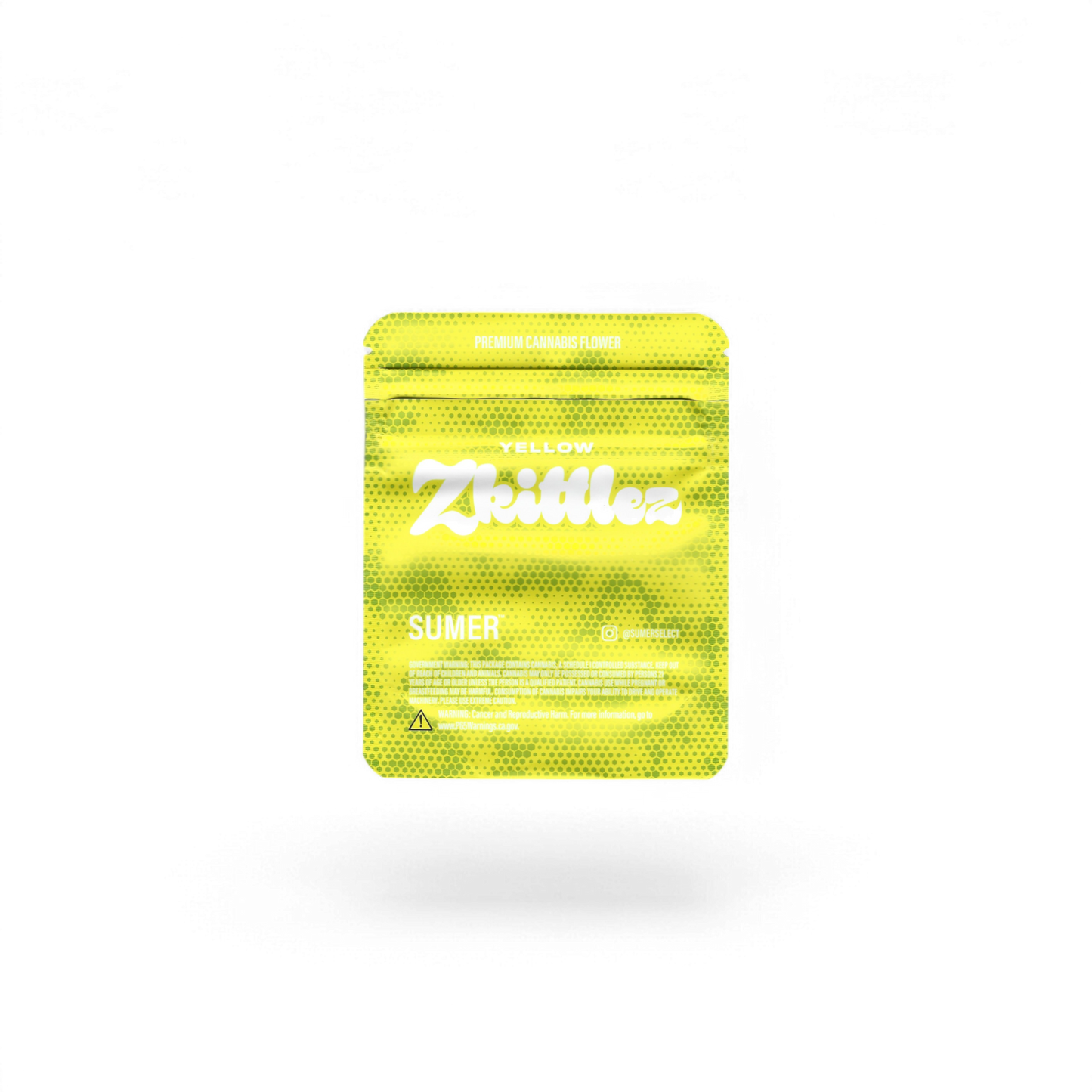10x SUMER yellow Zkittlez Mylar Bag 3,5g - Leer