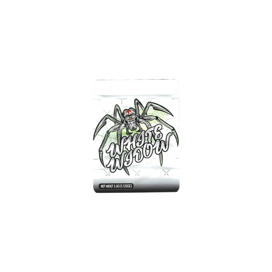 10er-Set leere White Widow Mylar Bags (3.5g) – klassisches Design, blickdicht & wiederverschließbar, ideal für die Sammlung.