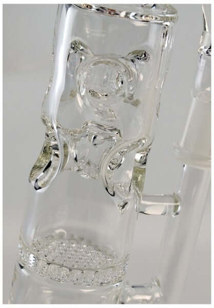 Perkolatorbong mit Black Leaf Logo und stabilem Rundfuß