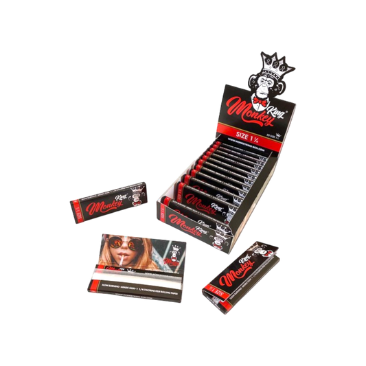 Monkey King® Papers 1¼ Chlorfrei – Ultrafeine Blättchen mit natürlicher Gummiarabikum-Gummierung