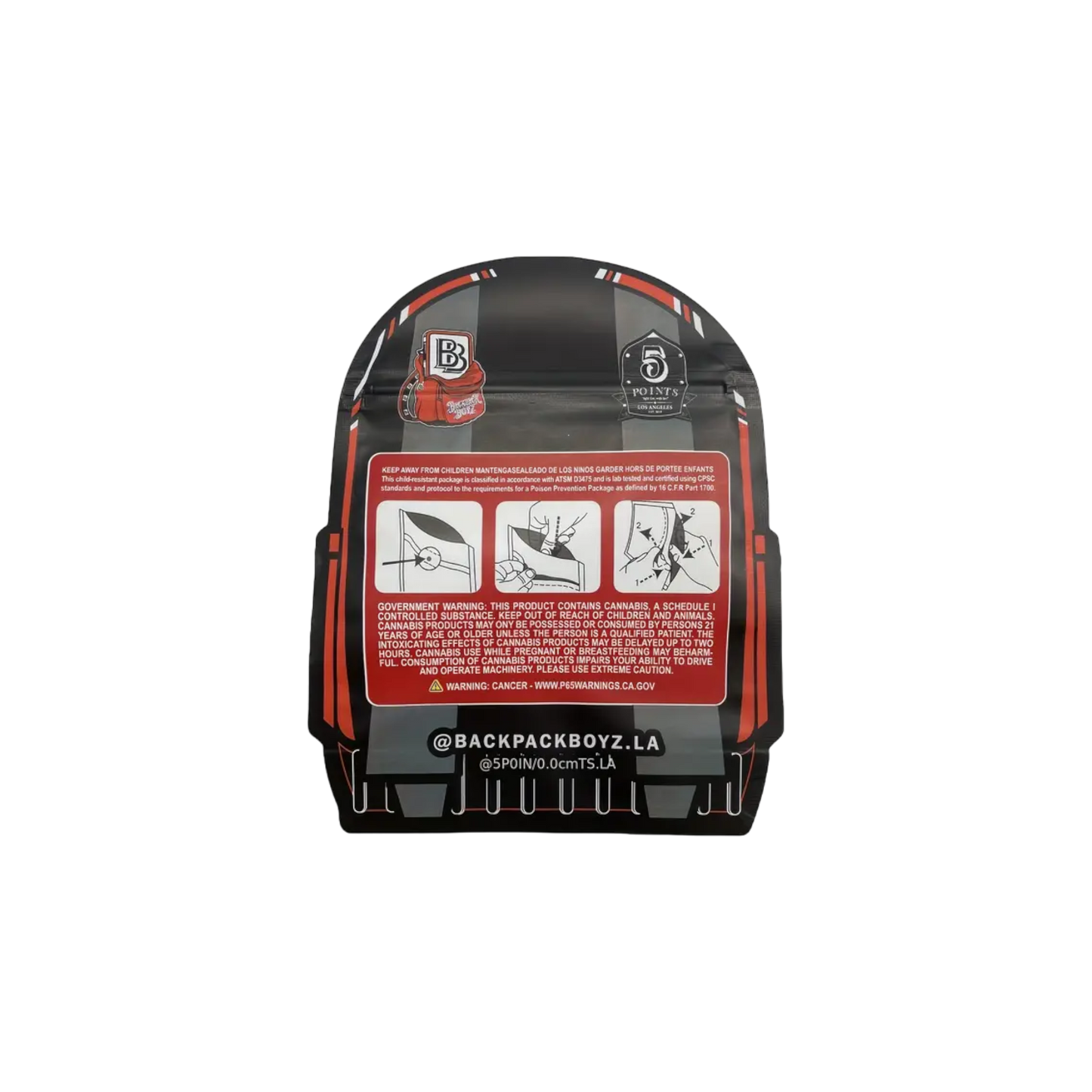 10x Backpackboyz 33 jersey shaped Mylar Bag 3,5g - Leer