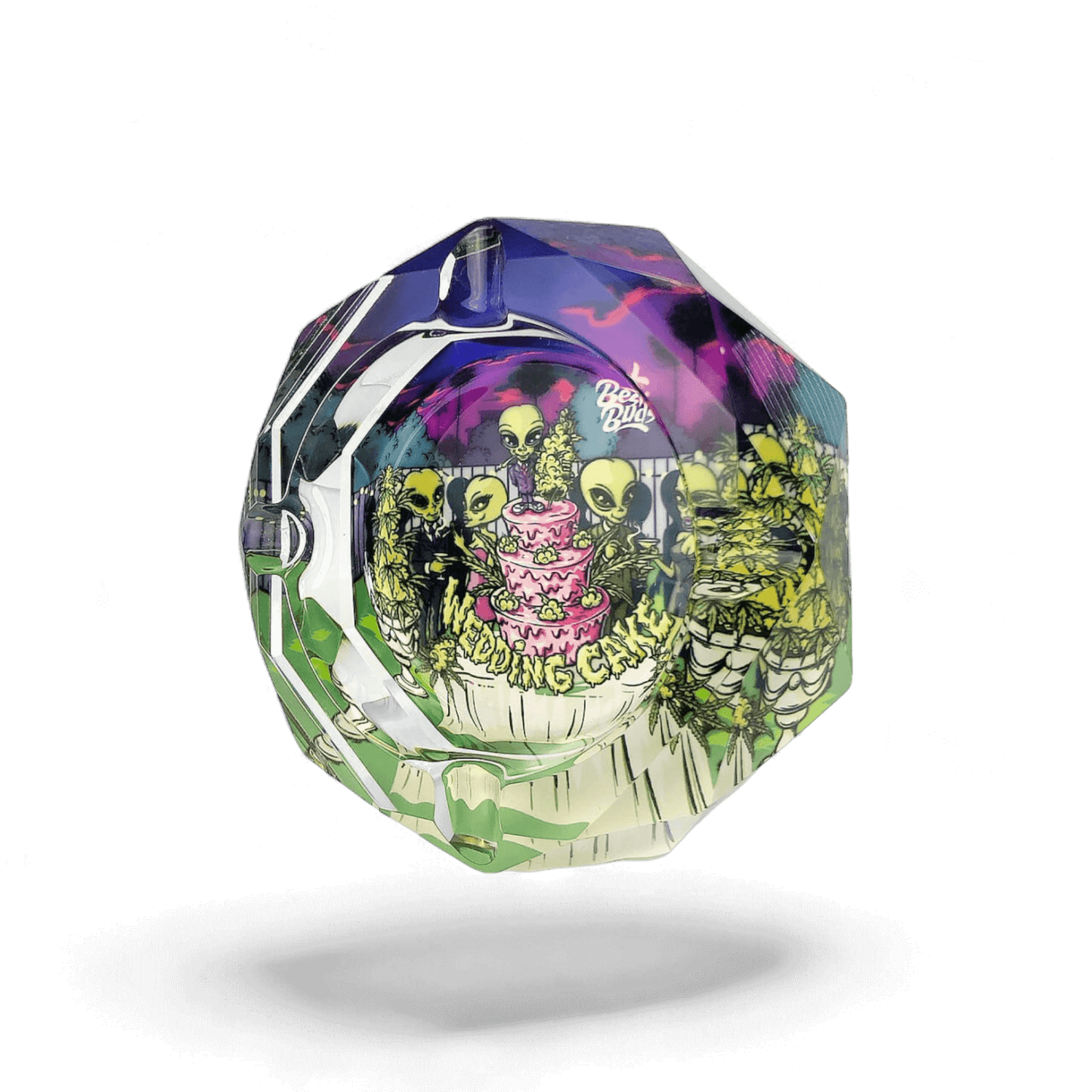 Kristallaschenbecher 15 x 15 cm, ideal als Geschenk oder Sammlerstück, erhältlich bei Pief-Leaf®