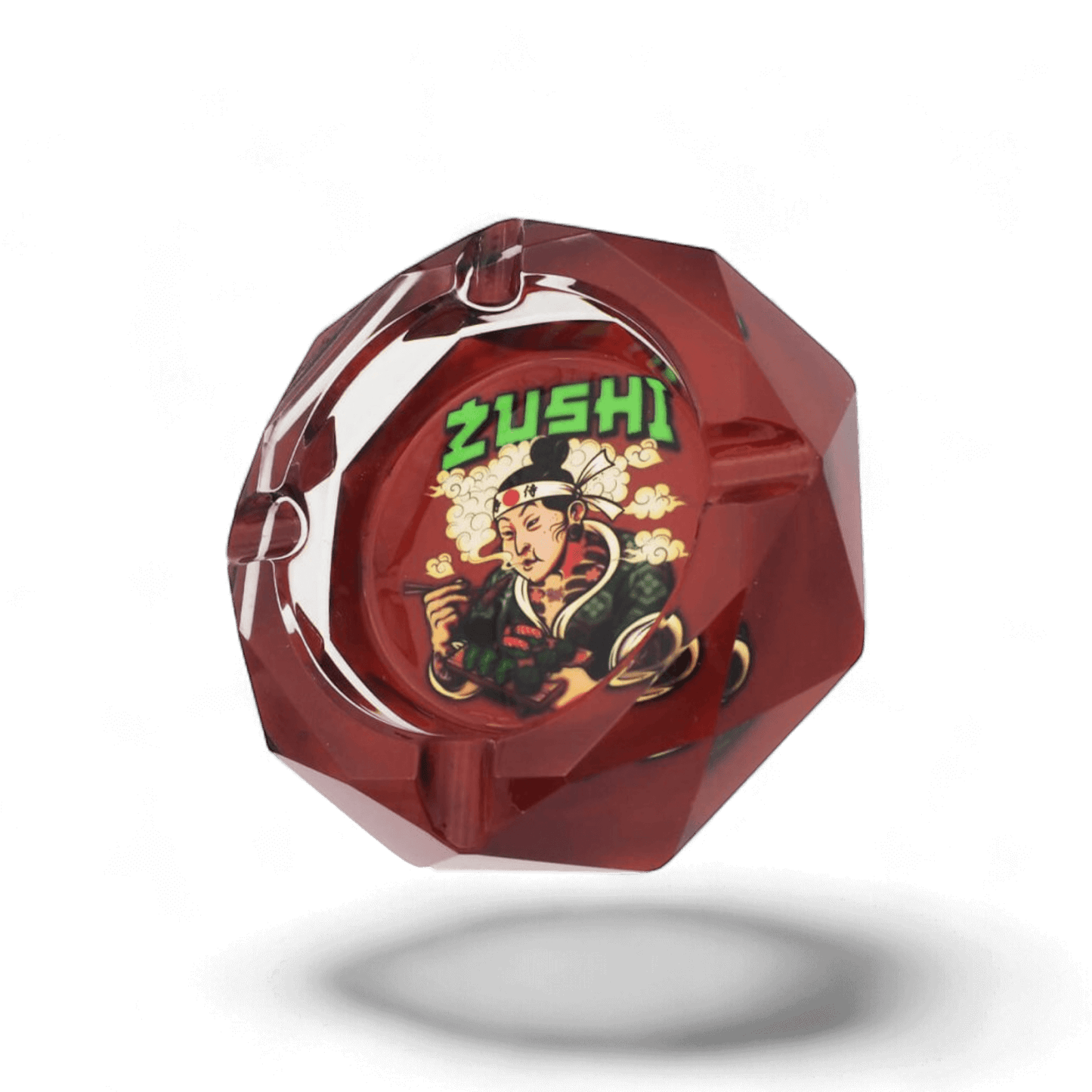 Kristallaschenbecher im Zushi Design, stilvolles Kristallglas, erhältlich bei Pief-Leaf®