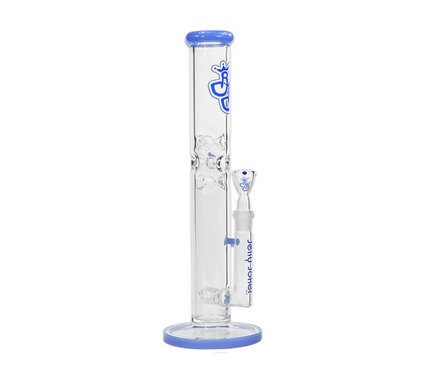 Bong "CiceA" 40 cm – 5 mm Borosilikatglas – Blau – Jelly Joker