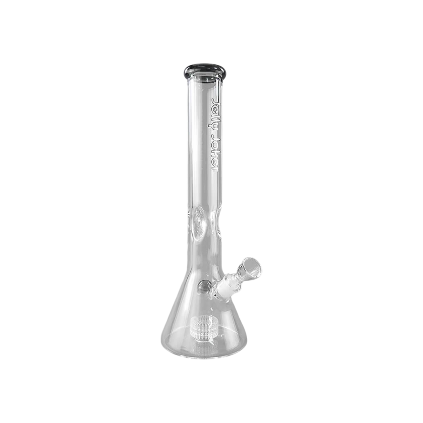 T-Black Beaker Bong – 40 cm – 7 mm Glas – Klar/Smoke – Wheel-Perkolator