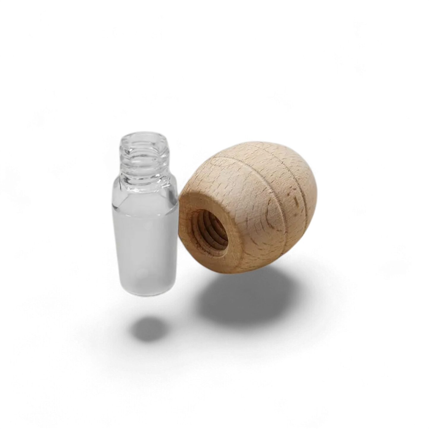 Woody – Bong auf Holzsockel mit Holzköpfchen – 41cm – 5mm