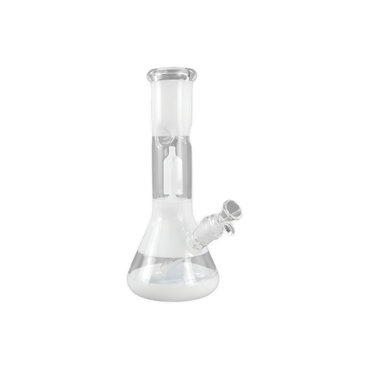 SNAG Zylinderbong aus klarem Borosilikatglas, 30 cm hoch, 5 mm Wandstärke, 18,8er Schliff, mit Kickloch und Stecksystem.