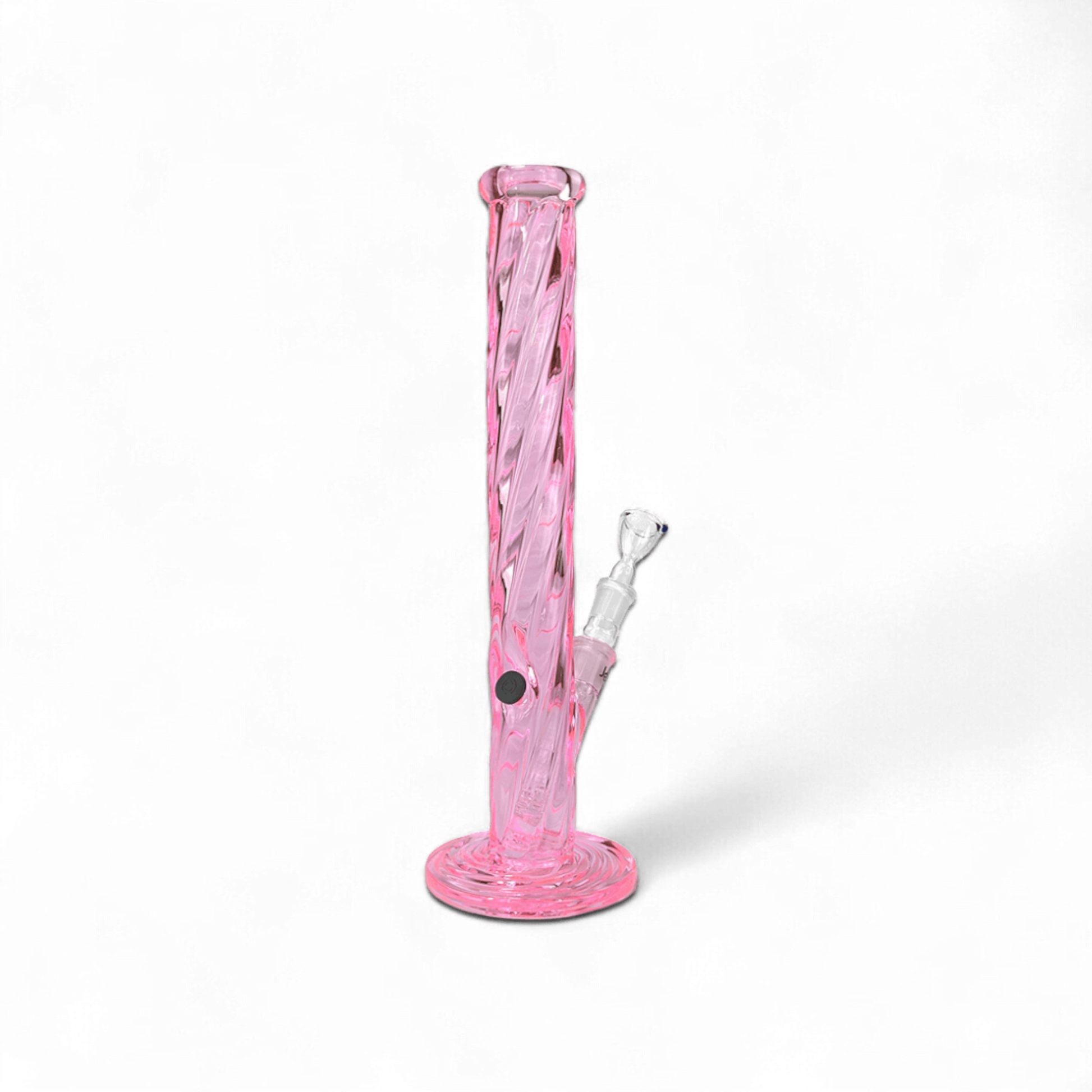 Bong Twylinder Pink – 45cm – 5mm Borosilikatglas – Gedrehtes Design