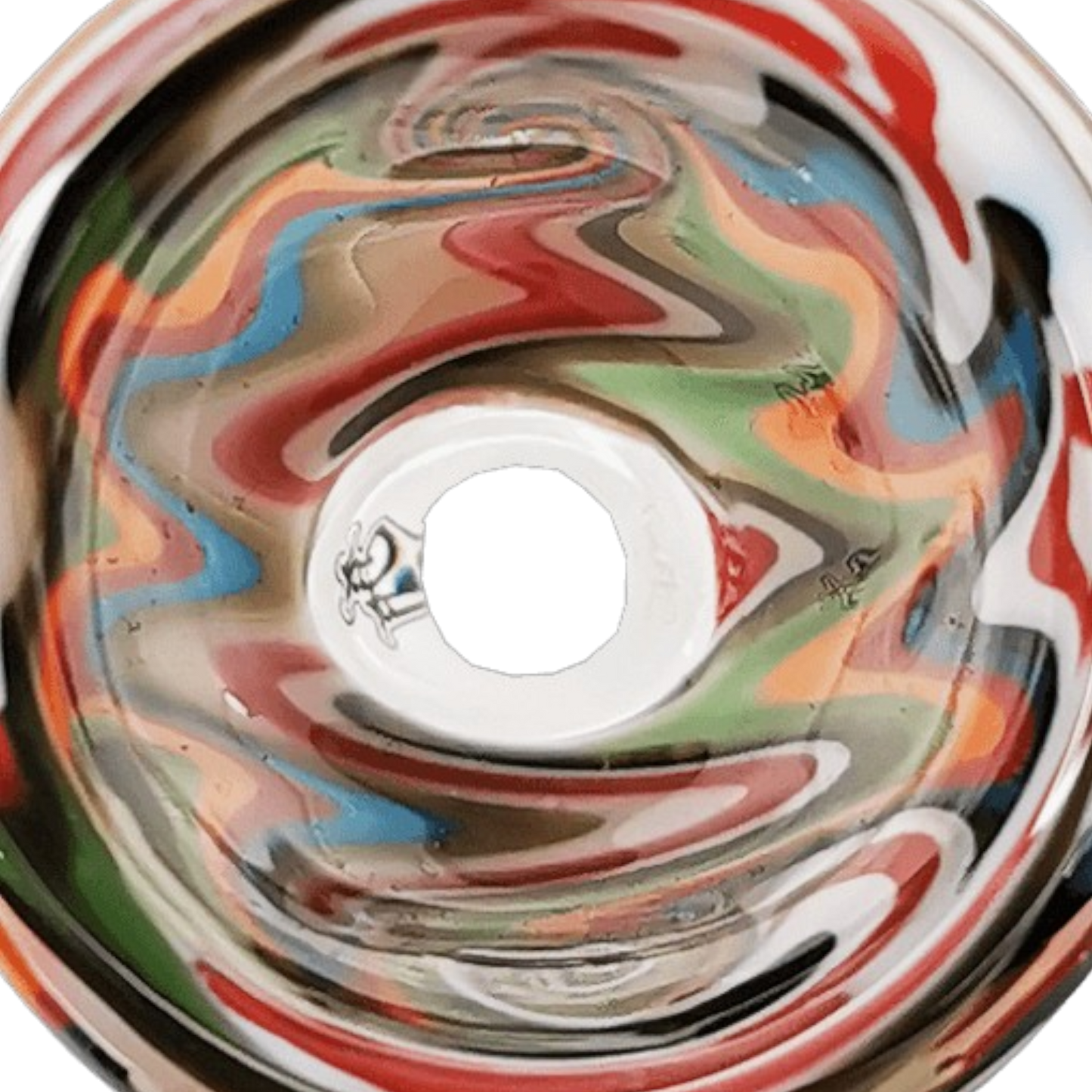 Bong Kopf mit farbigem Swirl-Design