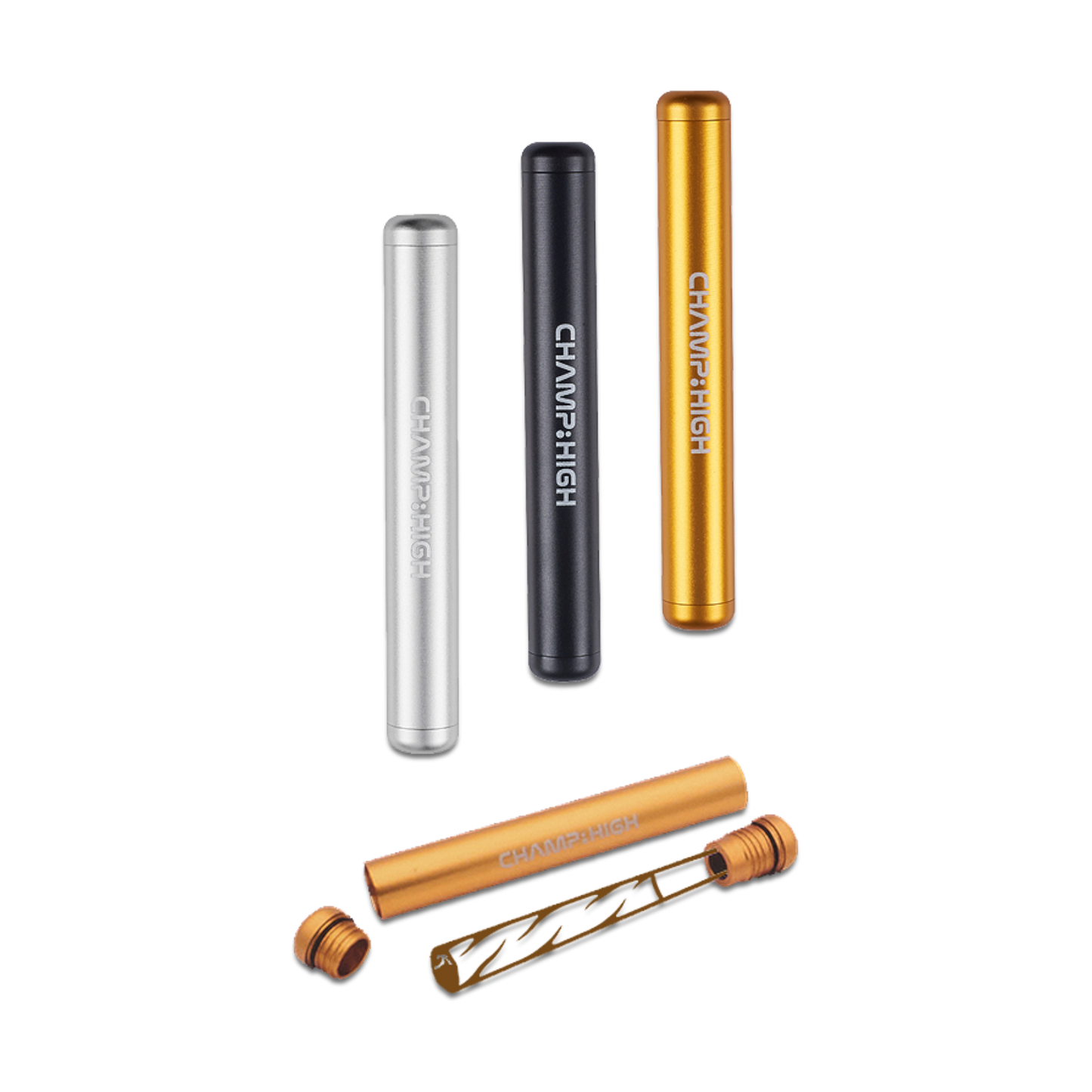 „Champ High Aluminium Cone Holder in Schwarz, Gold oder Silber – 11 cm lang, geruchsdicht und wasserdicht“