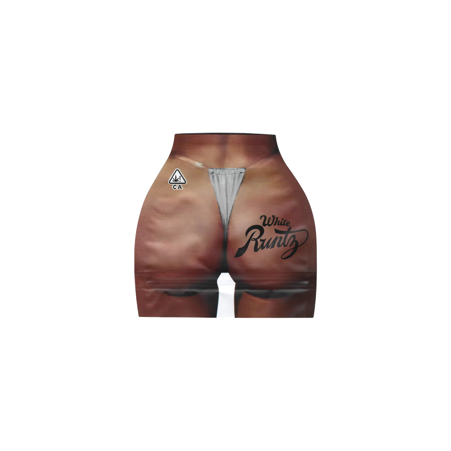 10x White Runtz ass shaped Mylar Bag 3,5g - Leer