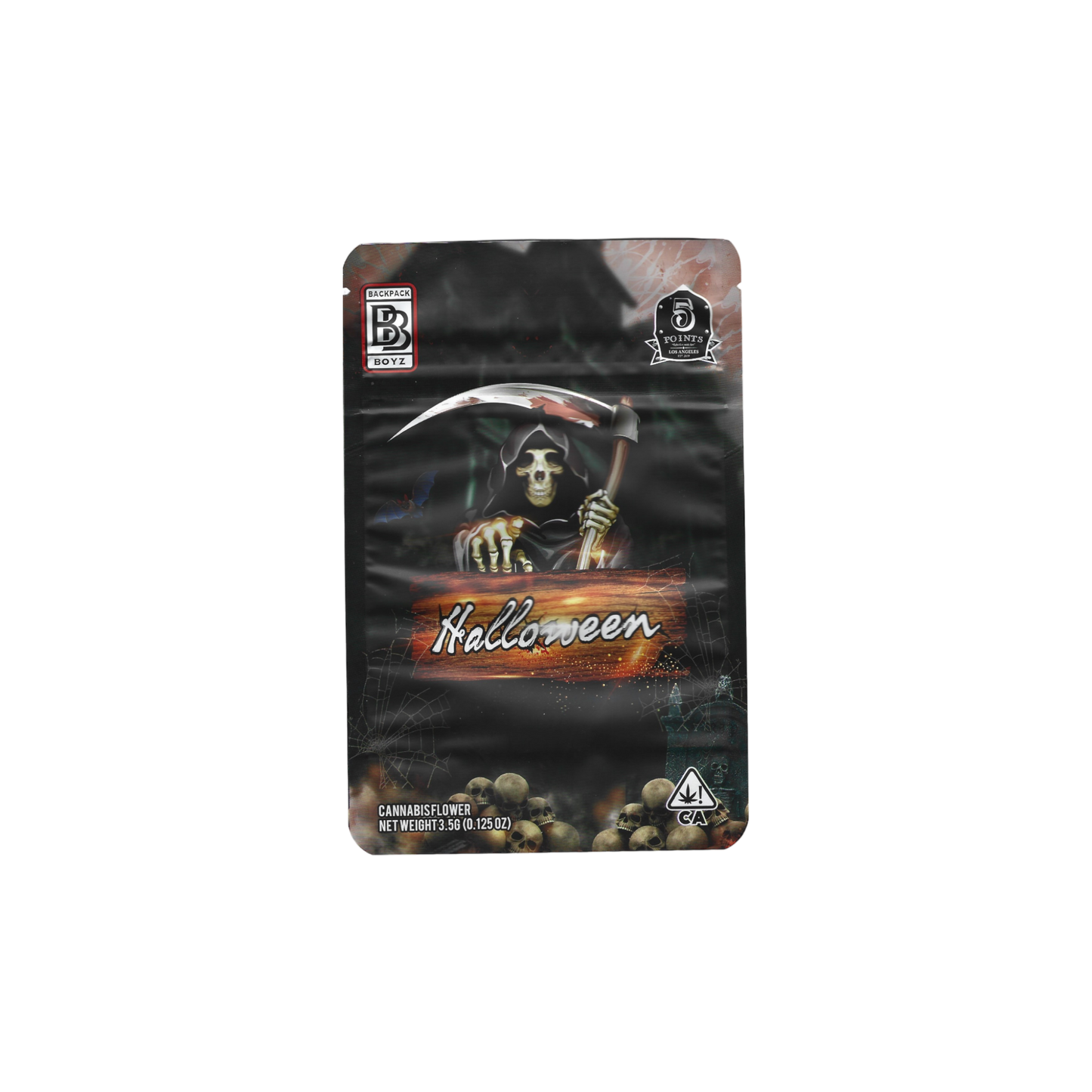 10x Backpackboyz 'Halloween party Sensenmann' Mylar Bag 3,5g - Leer