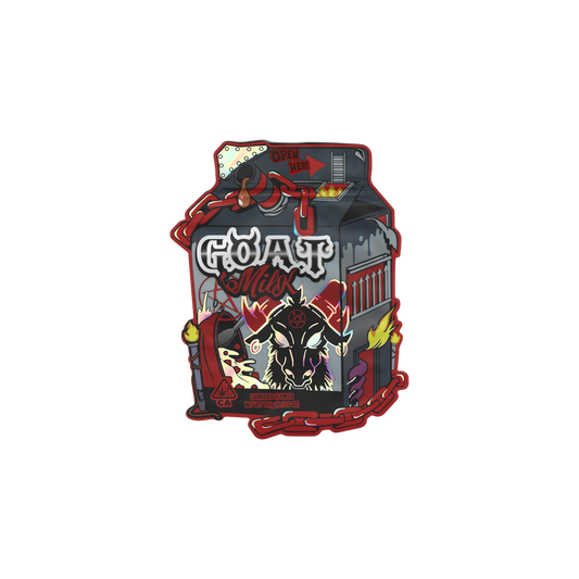 10x Goat milk shaped Mylar Bag 3,5g - Leer