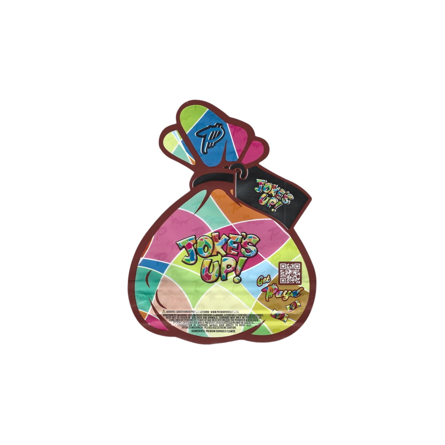 10x Jokes Up Payd rainbow Mylar Bag 3,5g - Leer