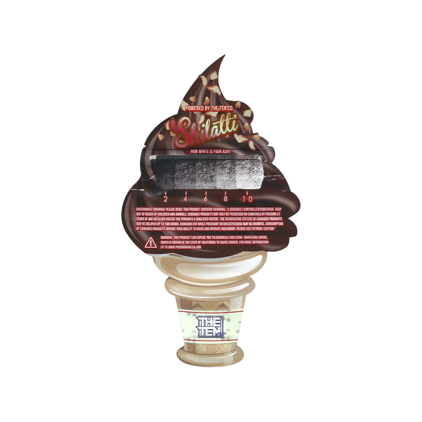 10x THE TEN co. Chocolate Skilatti shaped Mylar Bag 3,5g - Leer