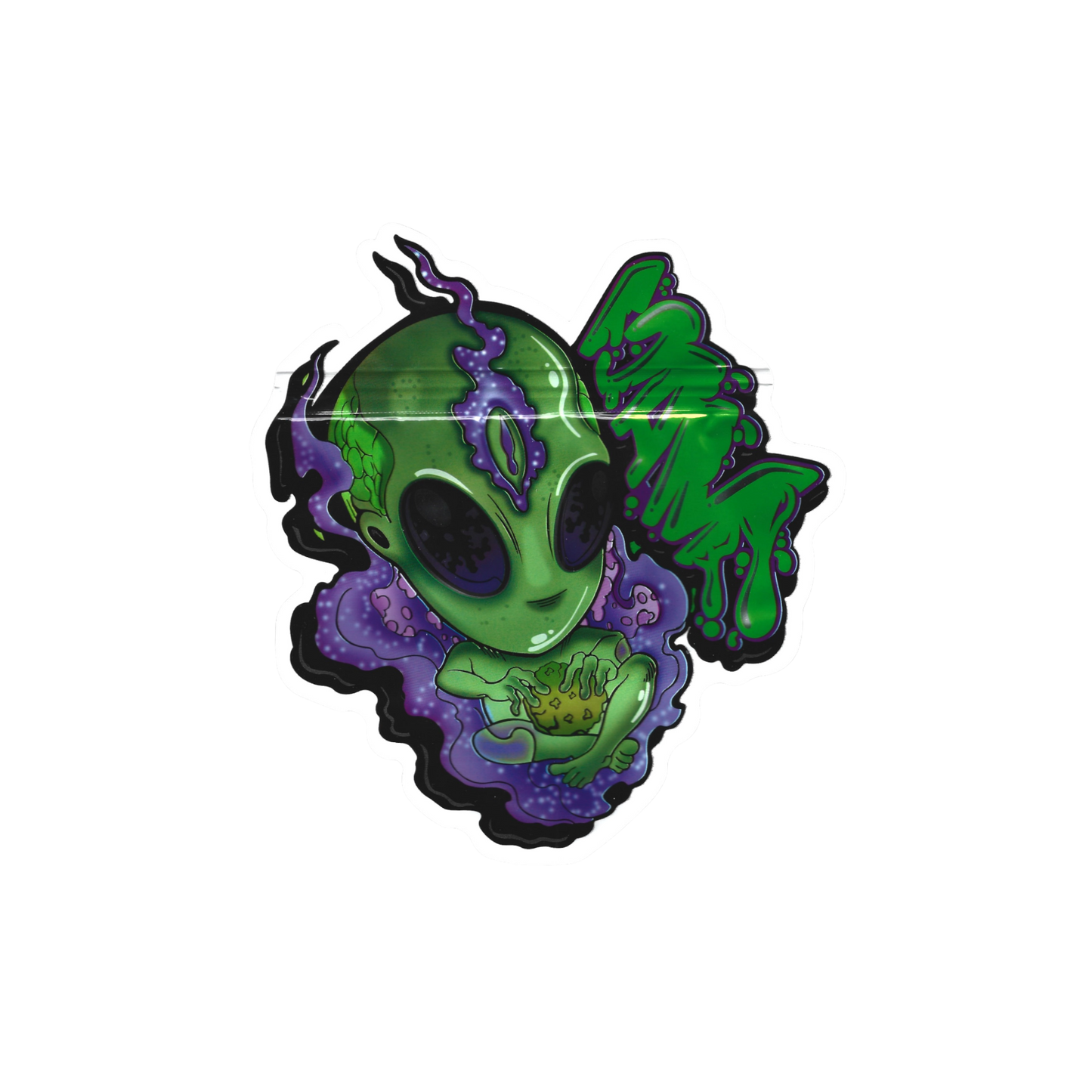 10x MAC1 Alien shaped Mylar Bag 3,5g - Leer