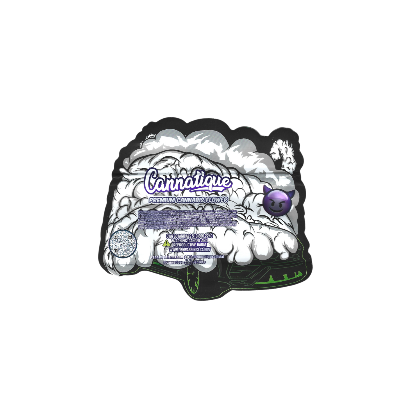 10x Cannatique URUS shaped Mylar Bag 3,5g - Leer