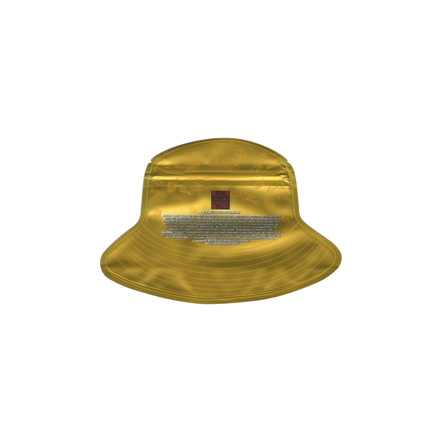 10x Teds Budz Hat shaped Mylar Bag 3,5g - Leer