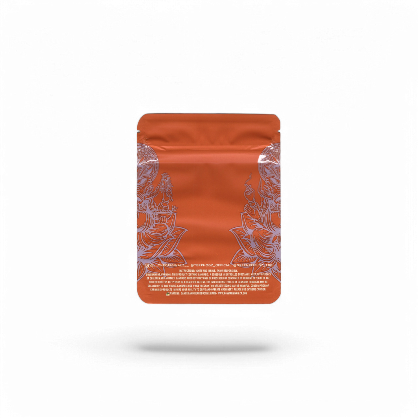 10x The Original Z Orange Mylar Bag 3,5g - Leer