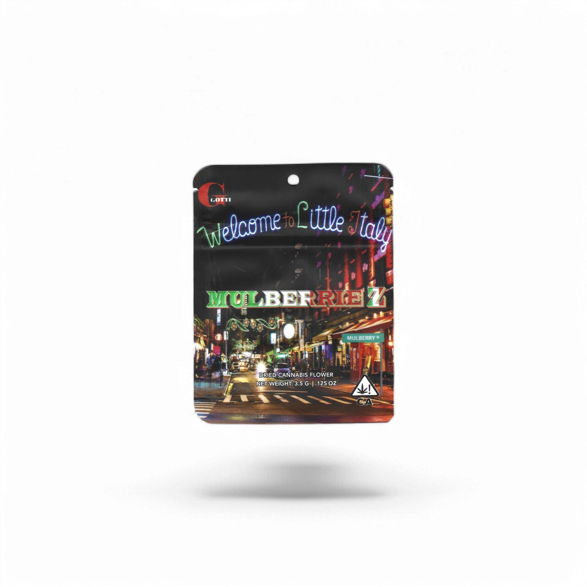 10x Gotti Mulberriez Mylar Bags 3.5g – leere Sammelbeutel im kreativen Design.