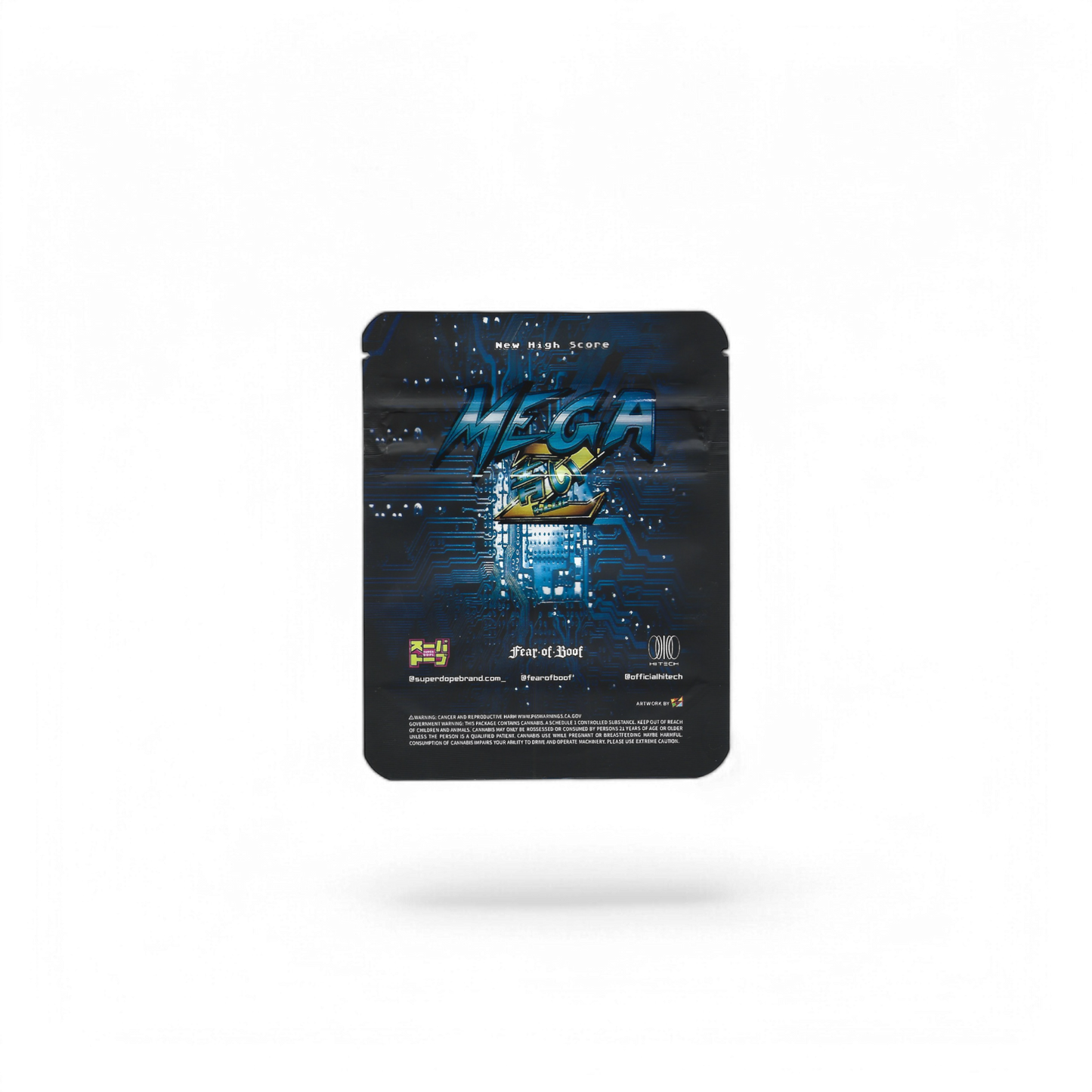 10x Super Dope MegaZ Blue Mylar Bag 3,5g - Leer