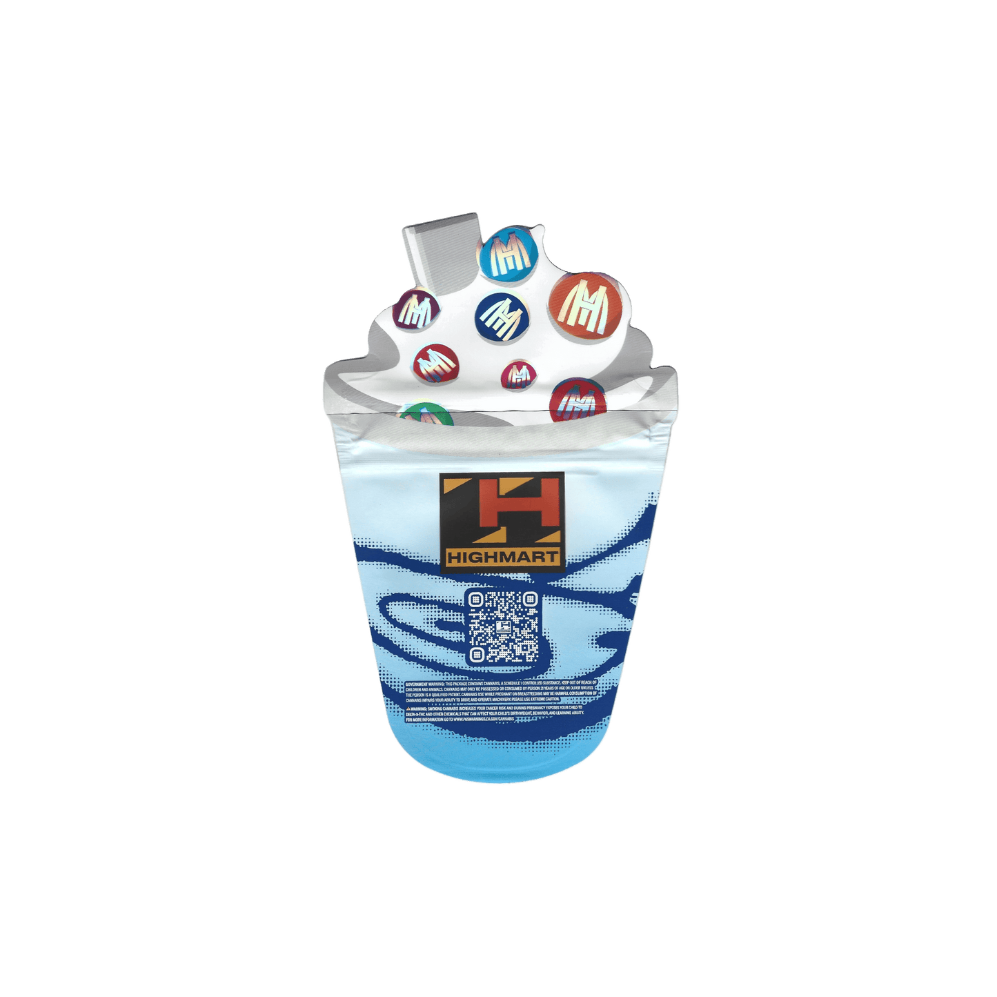 10x Highmart McZlurry shaped Mylar Bag 3,5g - Leer