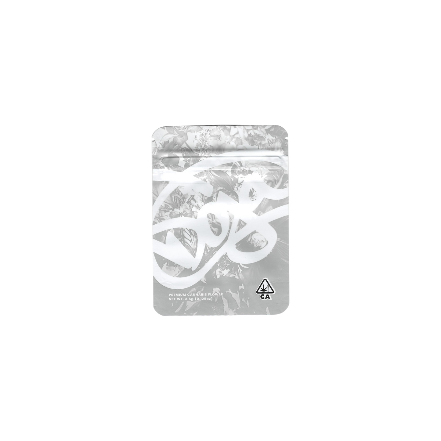 10 Stück leere Cali Bags im stylischen Mylar-Design (3.5g) – blickdicht, luftdicht und wiederverschließbar.