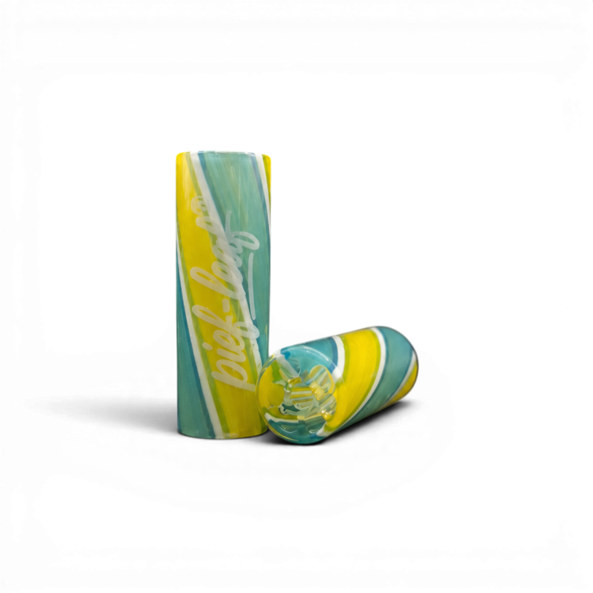 Glas Tip Türkis/Gelb/Weiß – 10 mm, 7-Loch kaufen