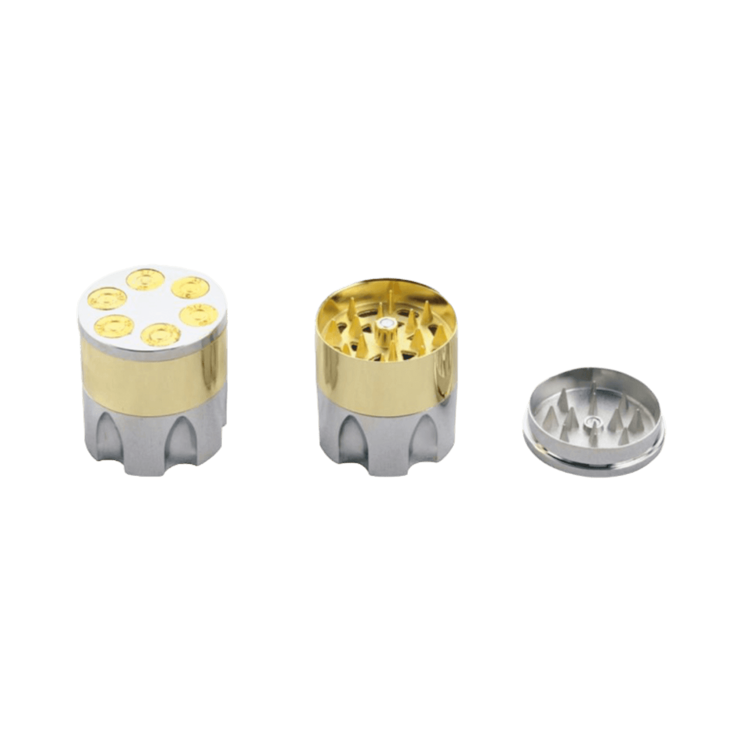Grinder Bullet Silber Gold Optik 3-teilig