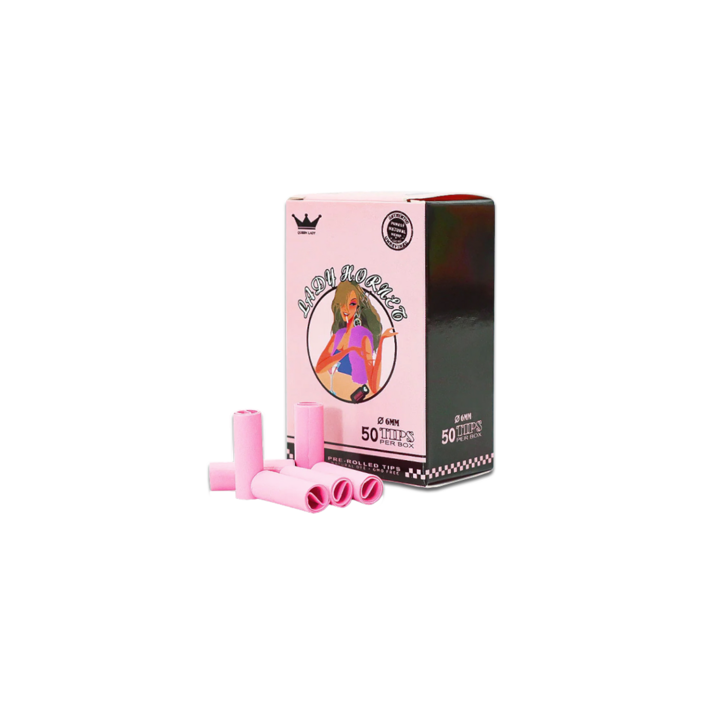 Lady Hornet - Pinke Filter Tips Prerolled, 50er Schachtel