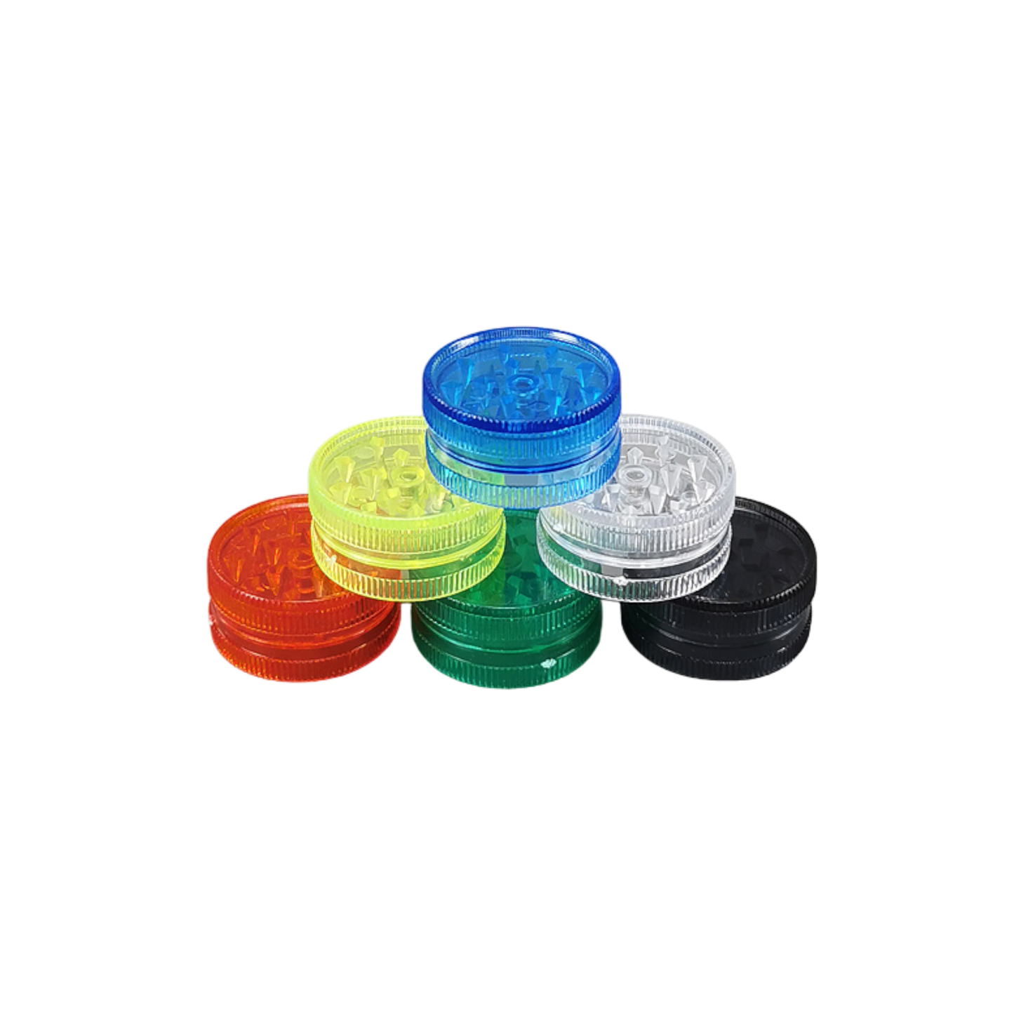 Kunststoffgrinder Ø30 mm mit Magnetverschluss – Farbig sortiert – Jelly Joker