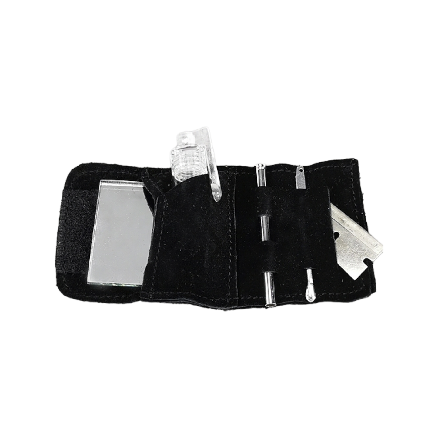 Snuff-Set aus Leder, klein - 6,8 x 5,5cm