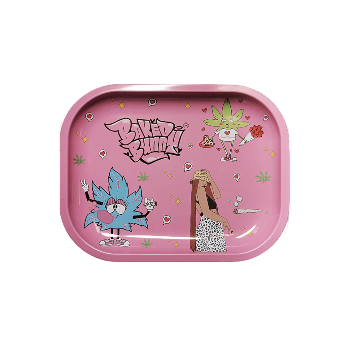 Rolling Tray Baked Bunny Leaf aus Metall 18x14 cm Produktfoto