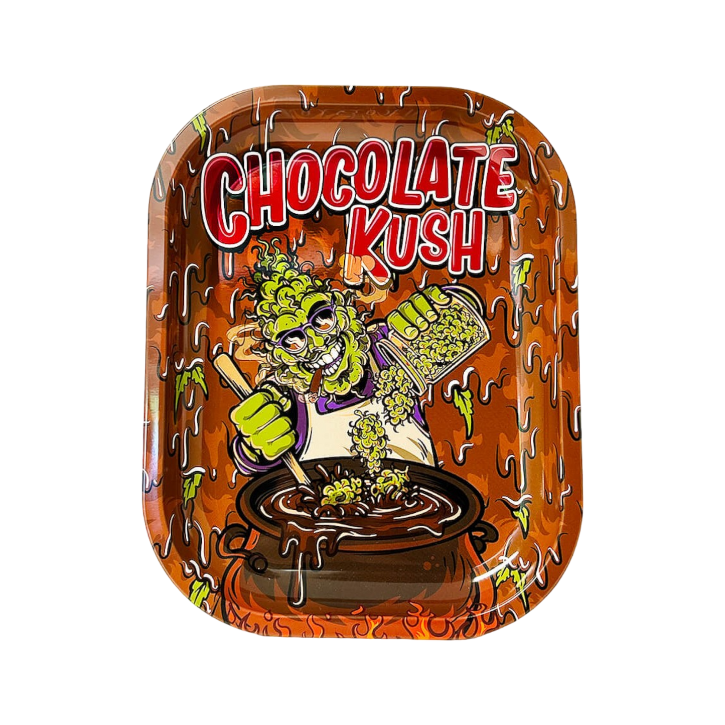 Rolling Tray Best Buds Chocolate Kush aus Metall 14x18 cm