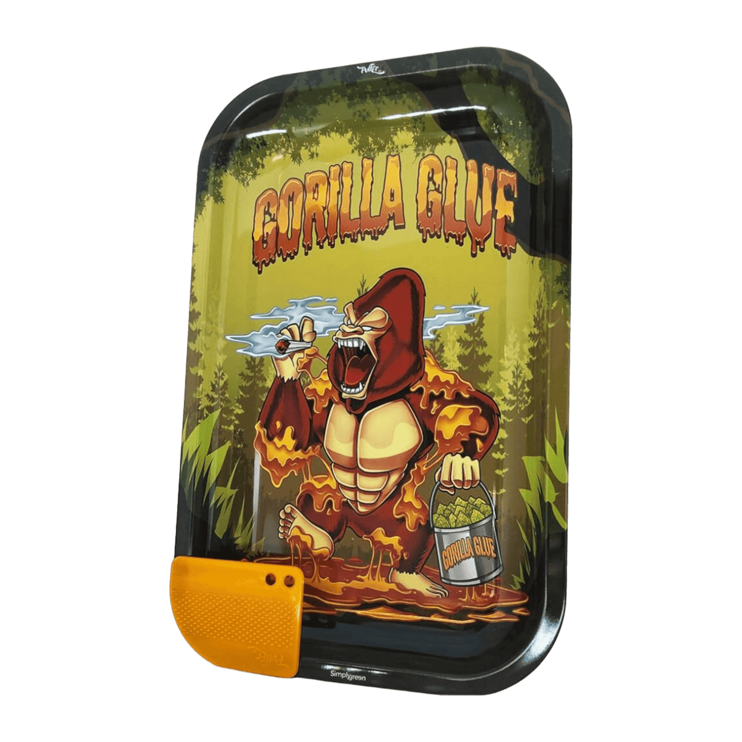 Rolling Tray Best Buds Gorilla Glue aus Metall 17,5x27,5 cm