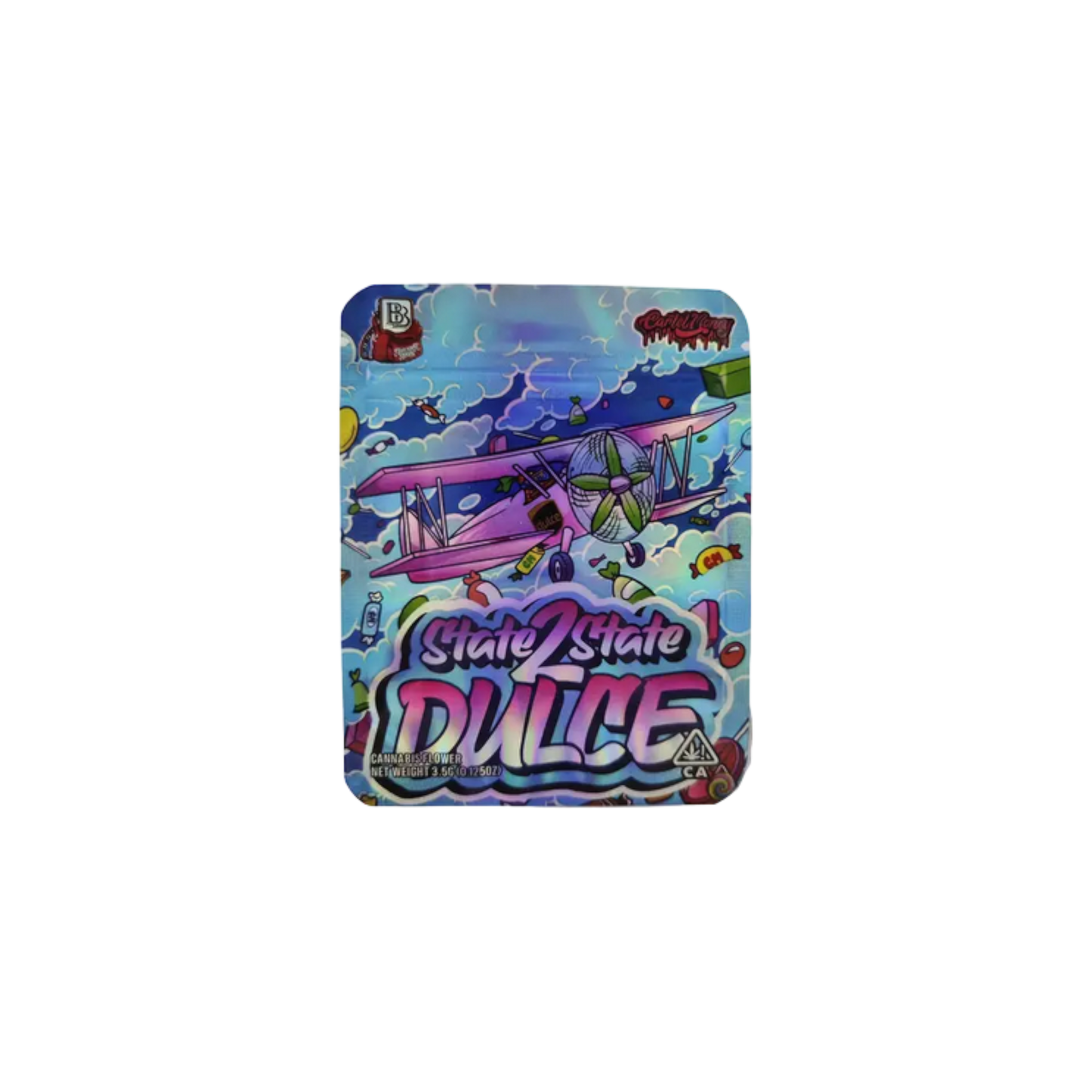 10x Backpackboyz State2State Mylar Bag Holo 3,5g - Leer