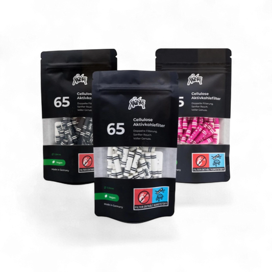 Kailar Aktivkohlefilter Slim Size 5,9 mm – 65 Stück – verschiedene Farben