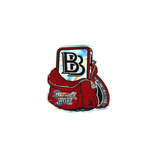 10x Backpackboyz backpack red shaped Mylar Bag 3,5g - Leer