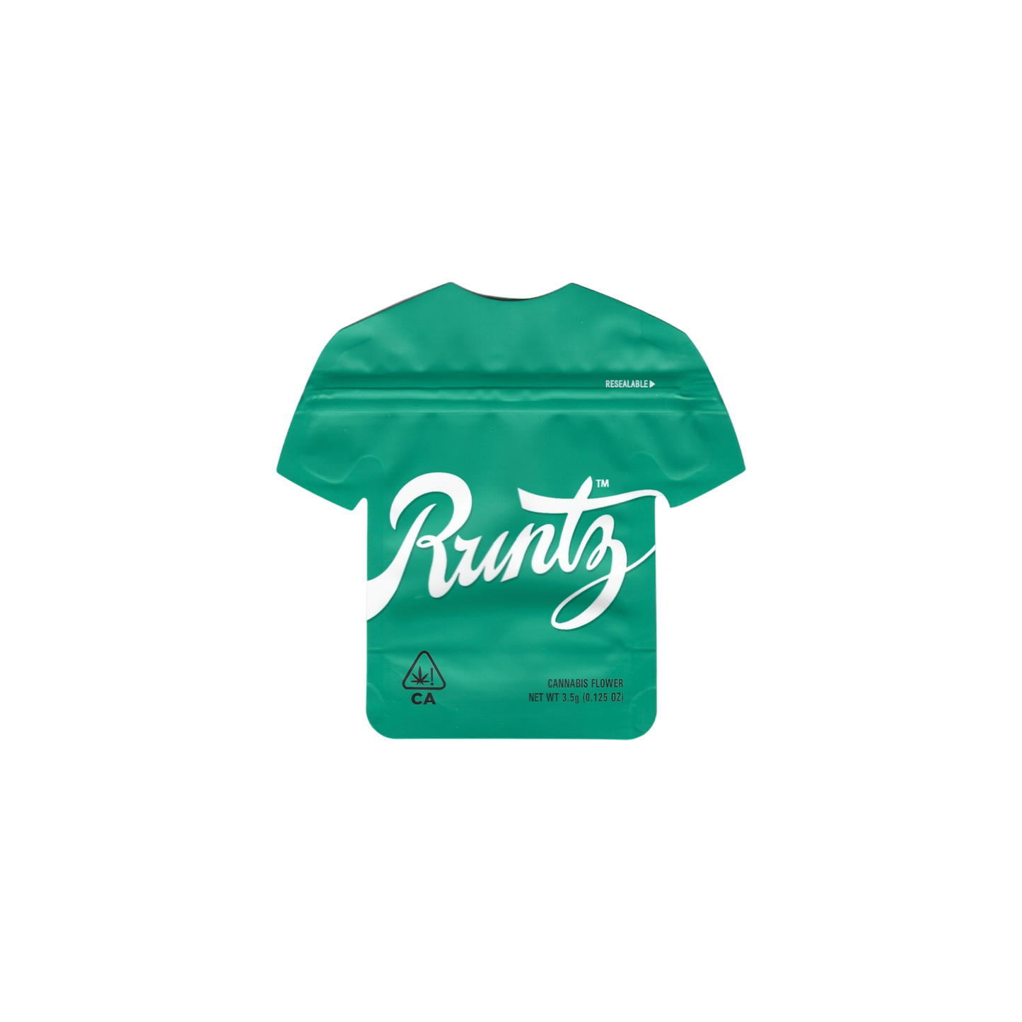 10x Runtz green shaped Mylar Bag 3,5g - Leer