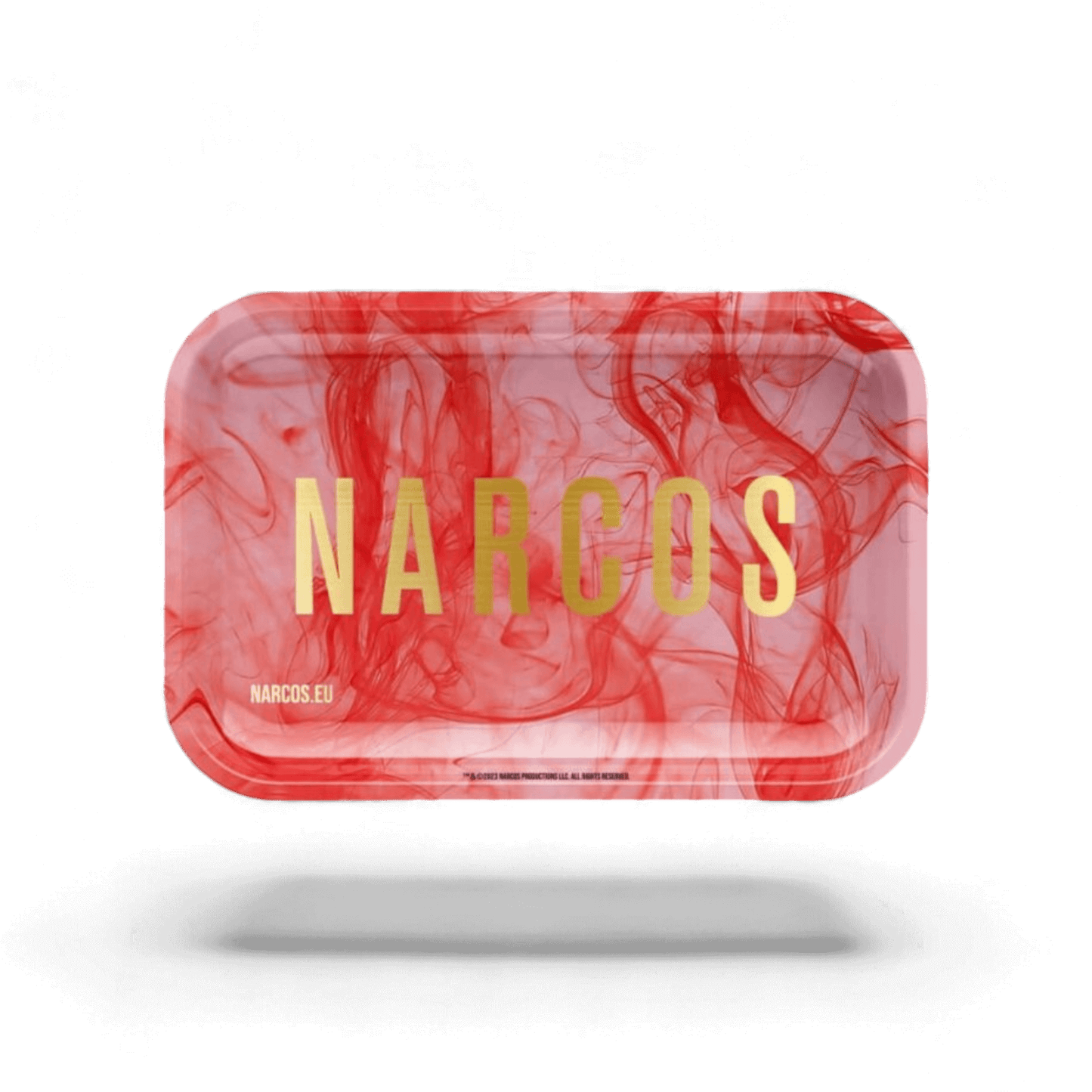 Narcos Metall-Drehunterlage Pink Edition in 19 x 29 cm mit goldenem Finish