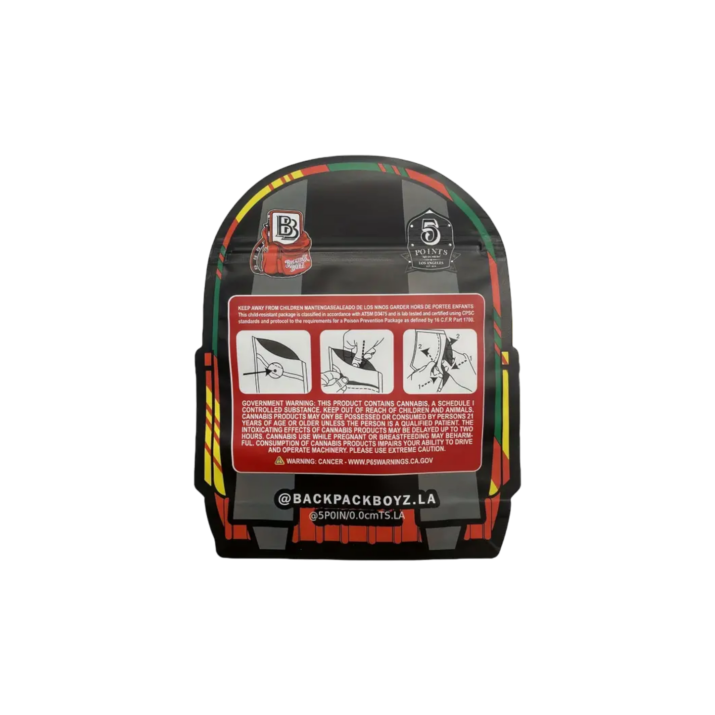10x Backpackboyz Zerbert shaped Mylar Bag 3,5g - Leer