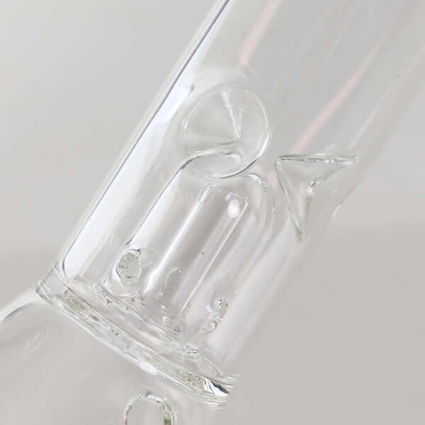 Beaker-Bong Ice 20cm aus Borosilikatglas, klares Design