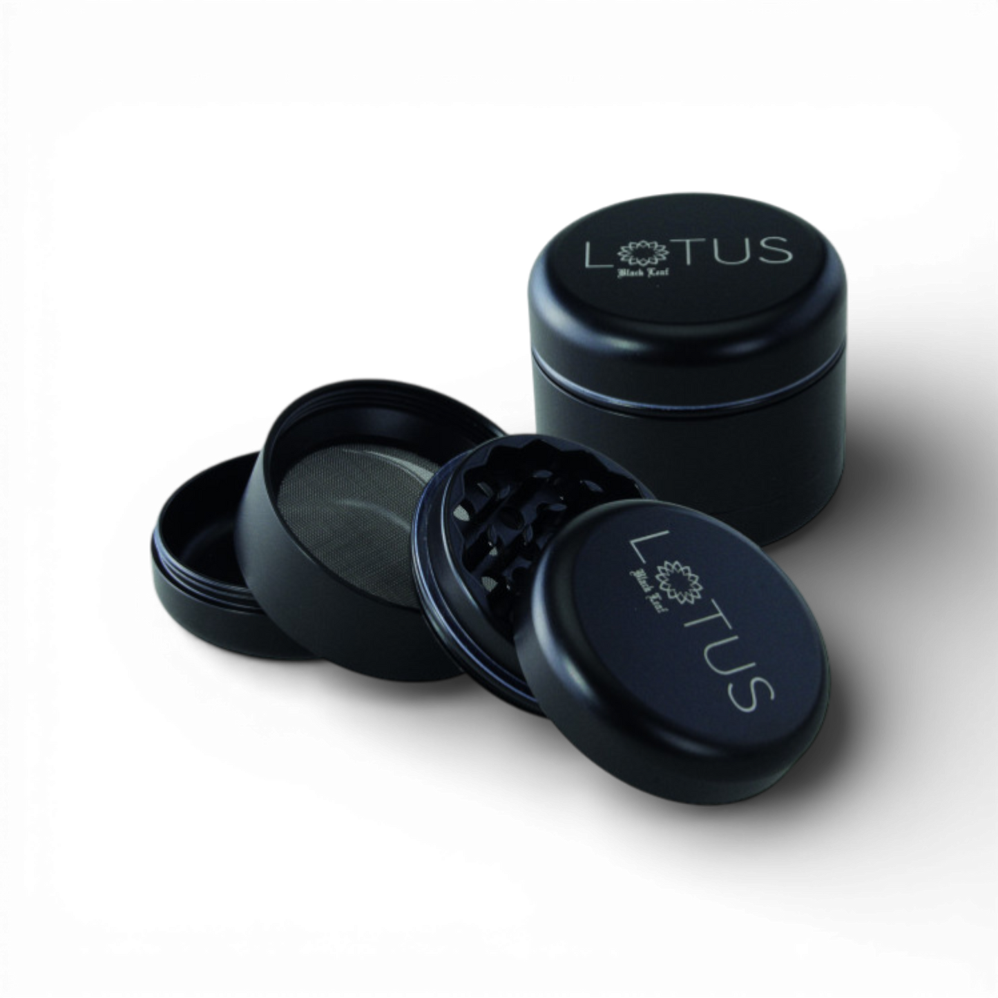Black Leaf Lotus Grinder keramikbeschichtet schwarz