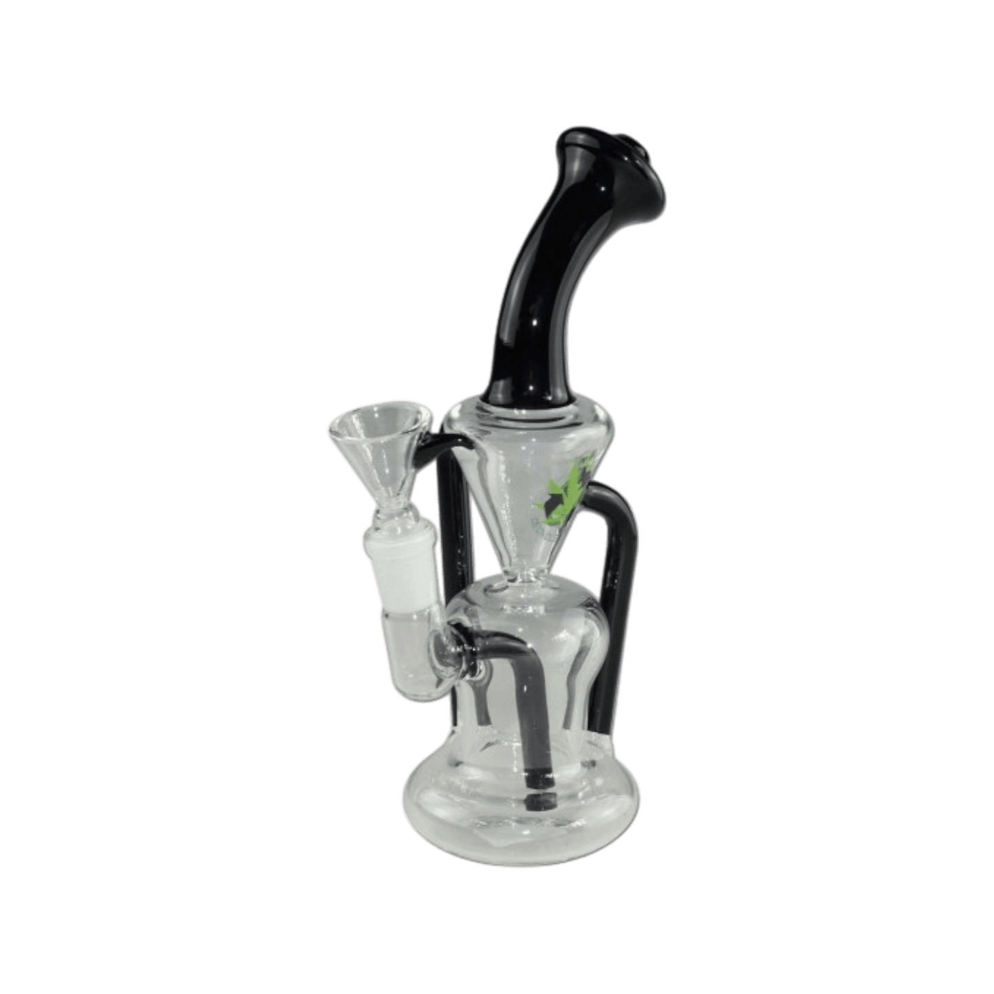 Recycle Bubbler aus Borosilikatglas in Schwarz