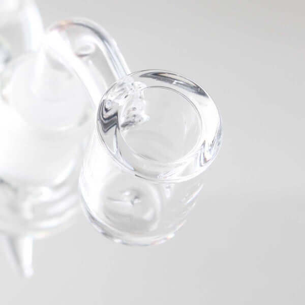 Recyclebong Litschi klar, 18 cm hoch, Borosilikatglas