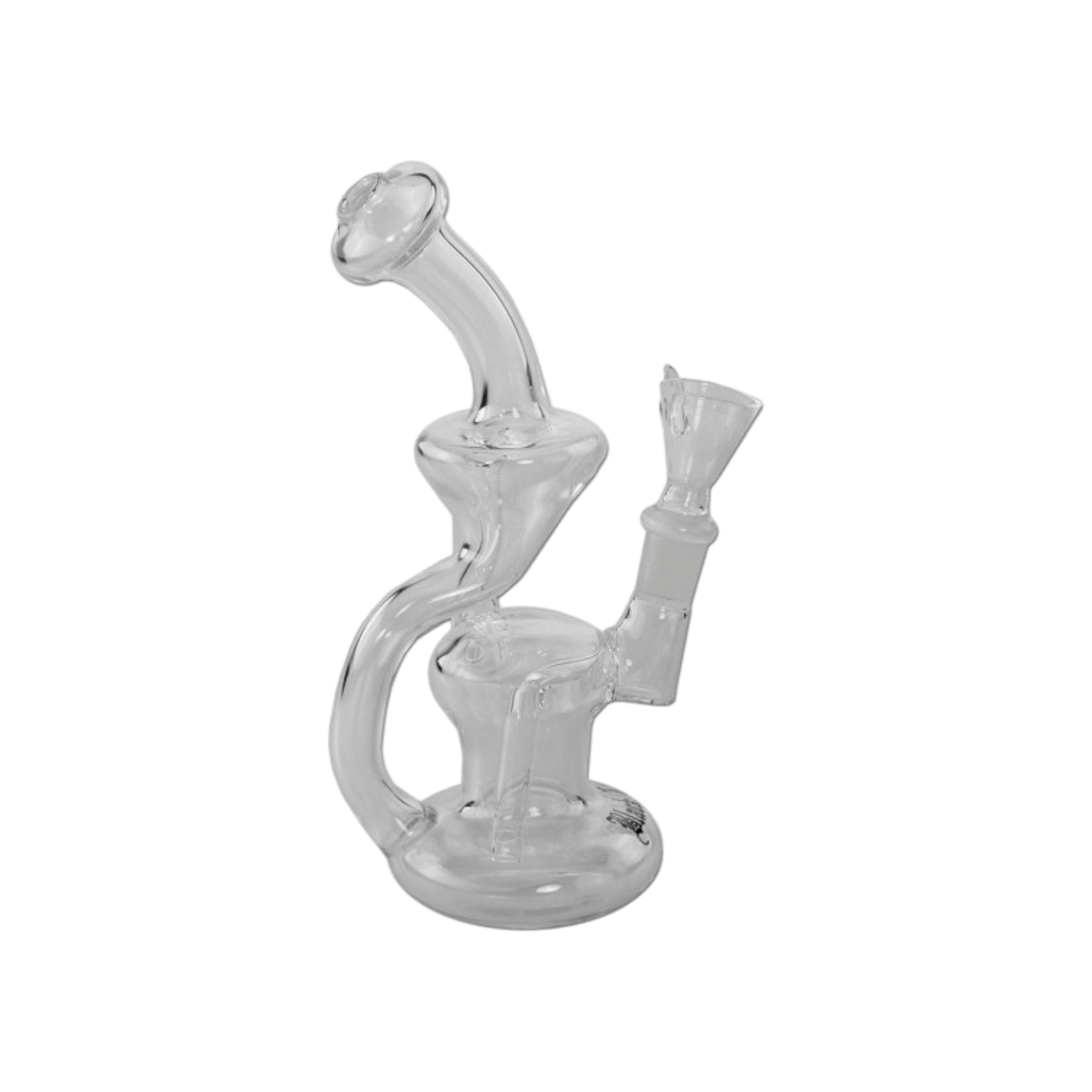 Recycle-Bubbler mit Duschkopfperkolator und stabilem Standfuß